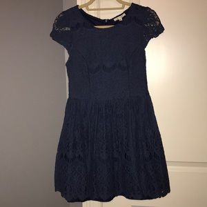 Navy lace dress